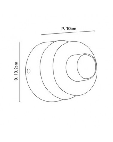 Aplique de pared 50cm de metal forma cónica E27