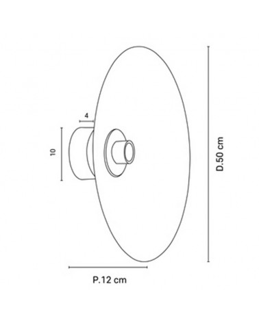 Wall light 50cm metal conical shape E27