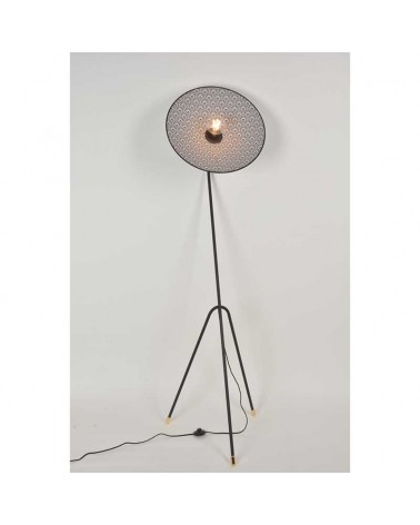 Lámpara de pie 180cm de metal pantalla cónica con trípode E27