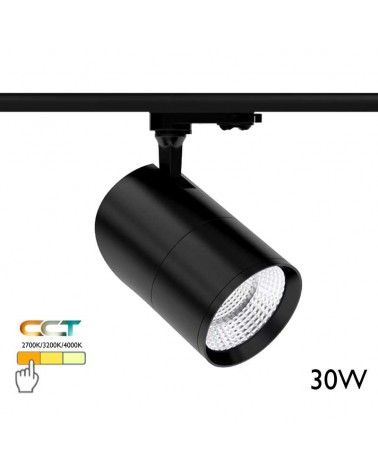 LED cylinder track spotlight10cm 30W CCT Switch 2700K/3200K/4000K