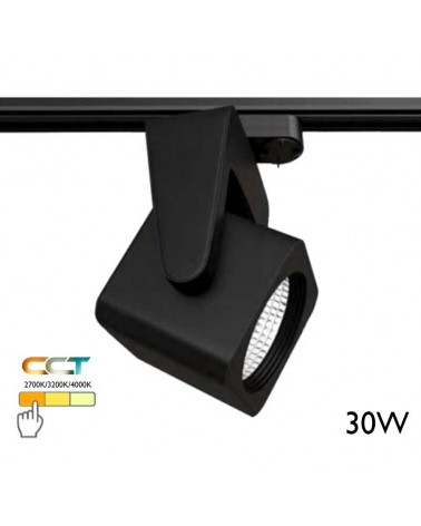 Foco de carril LED 10cm 30W CCT Switch 2700K/3200K/4000K