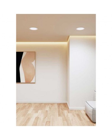 LED downlight ring 25W round white polycarbonate recessed 23cm  CCT Switch Dimmable