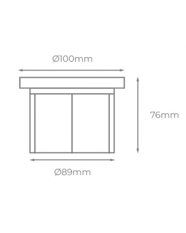 Submersible recessed luminaire 10cm diameter IP68 LED 6W 3000K 12V