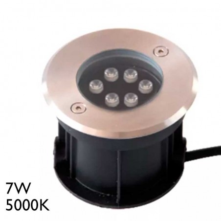 Luminaria de empotrar sumergible 10cm de diámetro IP68 LED 7W 5000K 12V
