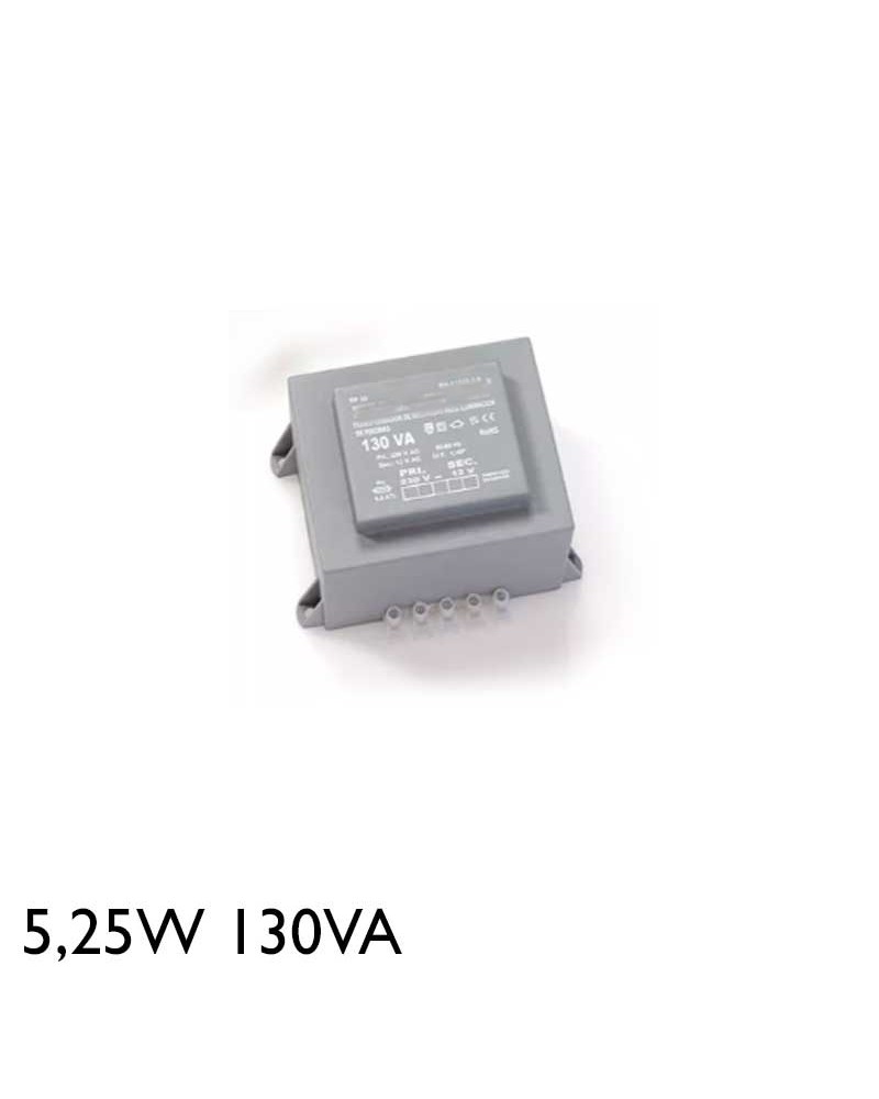 Ferromagnetic transformer for swimming pool 130VA 230V 12V 5,25W