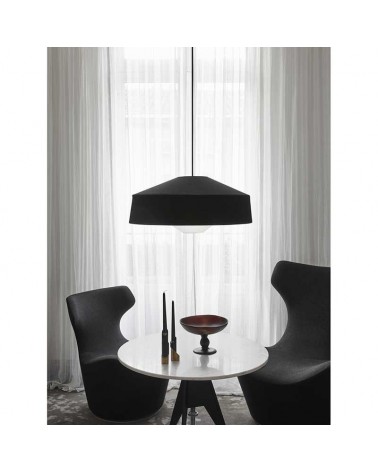 Ceiling lamp 58cm metal, fabric and paper with blue finish E27