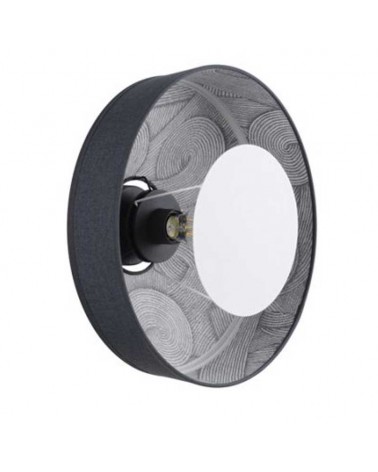 Aplique de pared 38cm de metal, tela y papel acabado azul E27