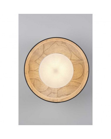 Wall light 38cm metal, fabric and paper with blue finish E27