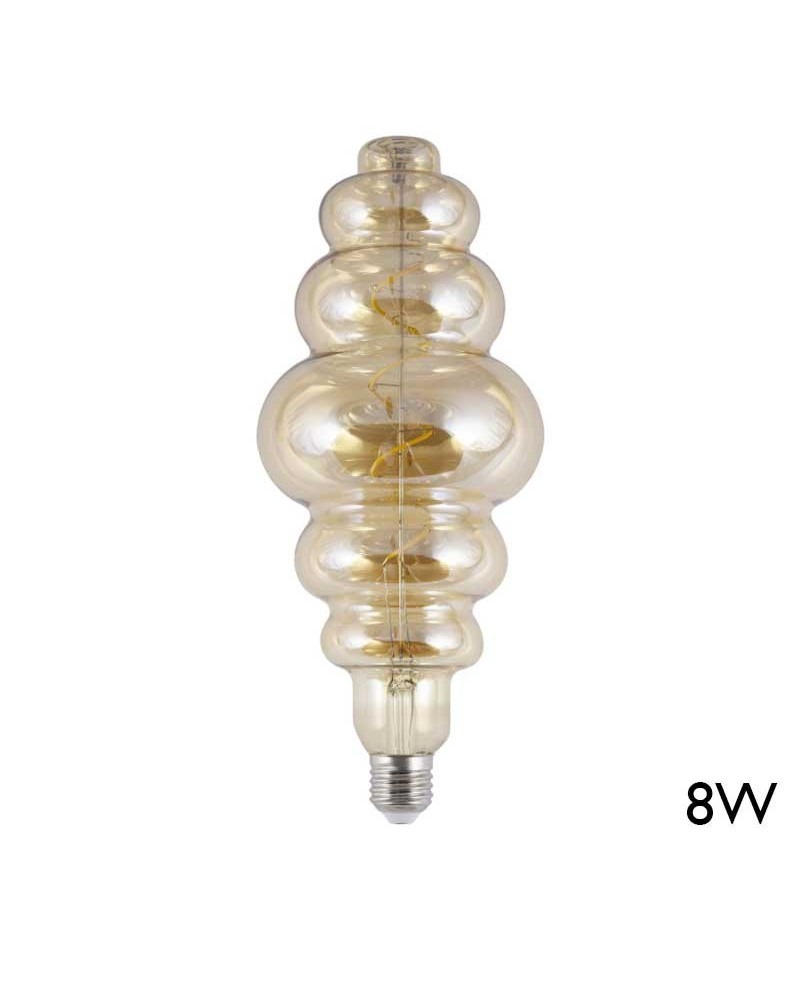 Bombilla decorativa Ámbar 270mm LED E27 8W 3000K 760Lm