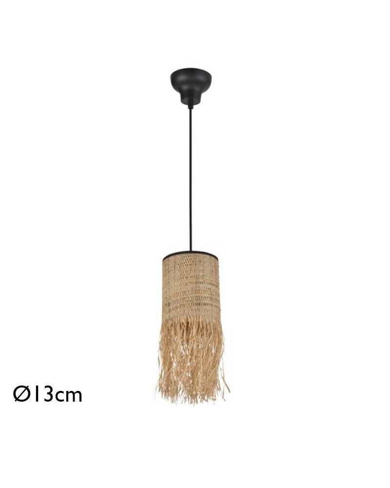 Frayed raffia ceiling lamp 13cm diameter E27