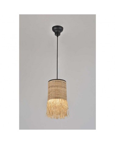 Frayed raffia ceiling lamp 15cm diameter E27
