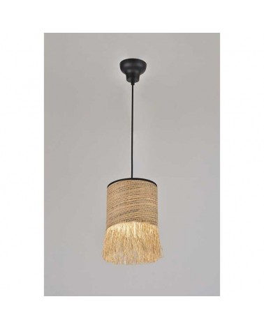 Frayed raffia ceiling lamp 18cm diameter E27