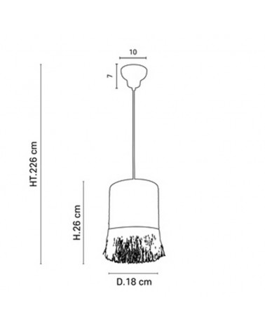 Lámpara de techo 18cm de diámetro de rafia deshilachada E27