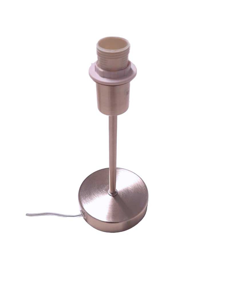 Pié lámpara de mesa níquel E14