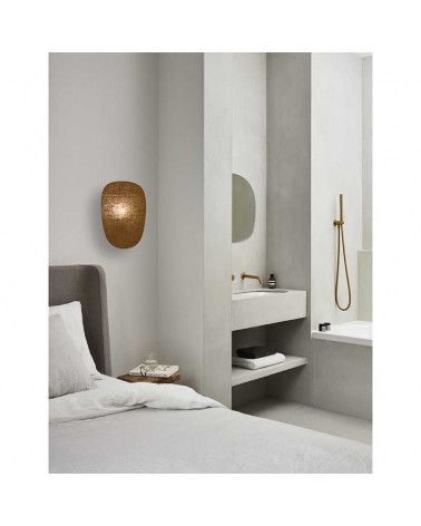 Aplique de pared pantalla 40cm de lino E27