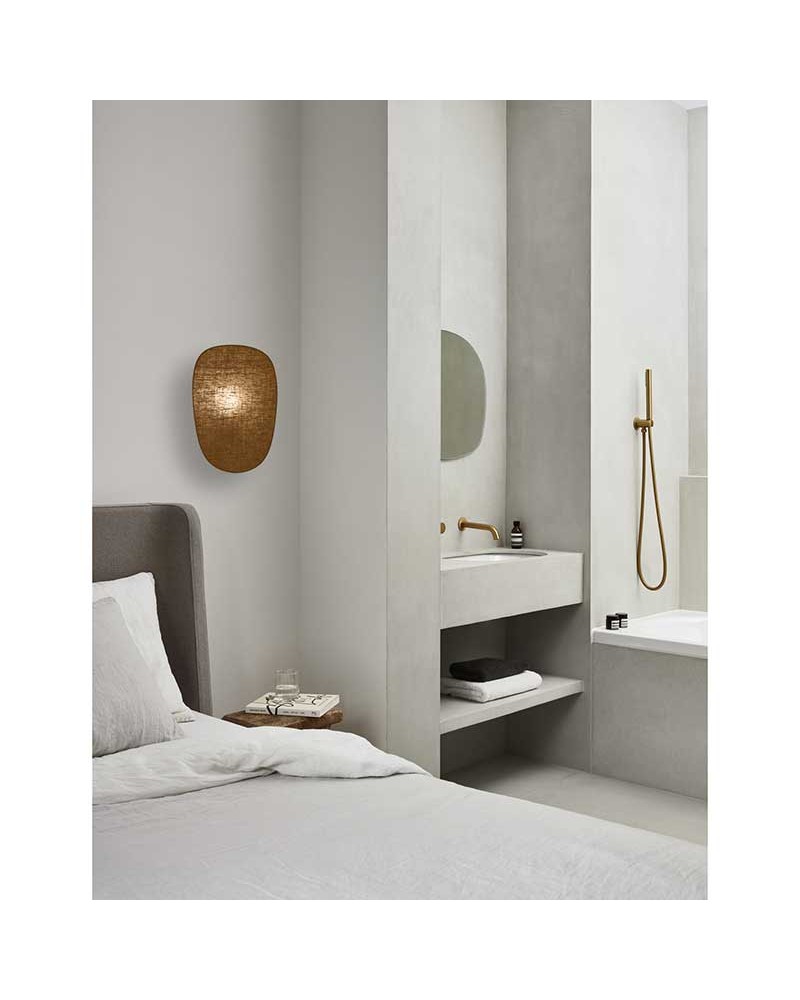 Aplique de pared pantalla 40cm de lino E27