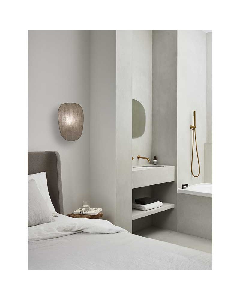 Aplique de pared pantalla 40cm de lino E27