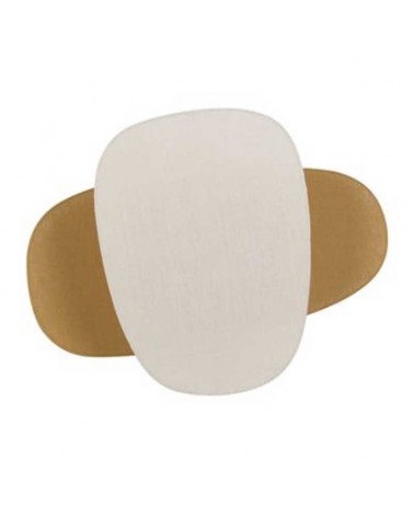 Aplique de pared 2 pantallas 76cm de lino E27