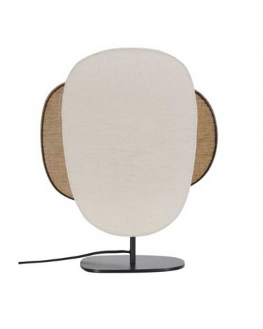 Table lamp with 2 shades 47,5cm linen E27