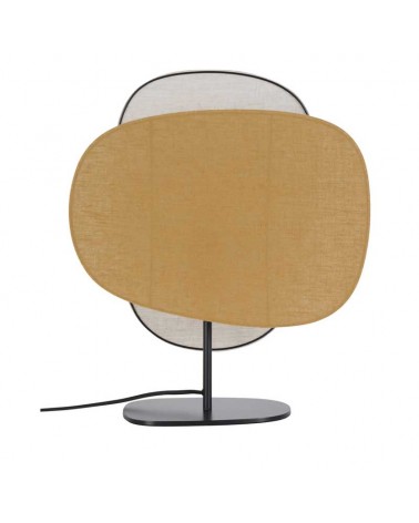 Table lamp with 2 shades 47,5cm linen E27