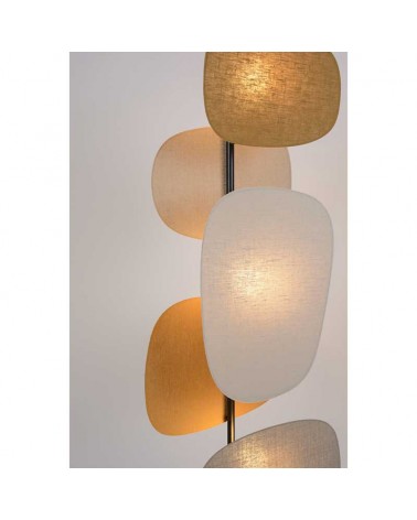 Floor lamp with 5 linen lampshades 174cm E27