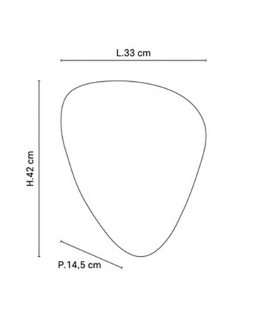 Aplique para pared 42cm pantalla plana de caña acabado natural E27