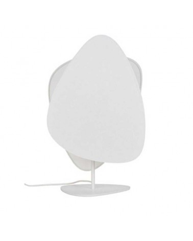 Lámpara de mesa 51cm doble pantalla plana de papel acabado blanco E27