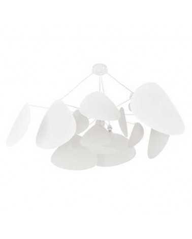 Ceiling lamp with 13 white finished paper shades 4xE27