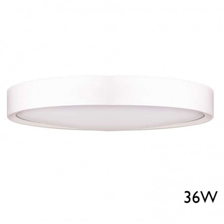 Plafón 43cm con aro blanco LED 36W con alta luminosidad