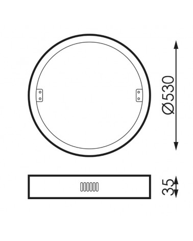 LED 53cm Ceiling light with white ring  55W with very high luminosity