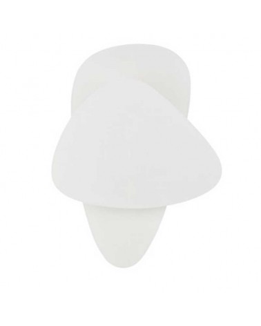 Aplique para pared 59cm doble pantalla plana de papel acabado blanco 2xE27