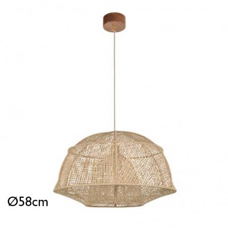 Ceiling lamp 58cm natural finish raffia E27