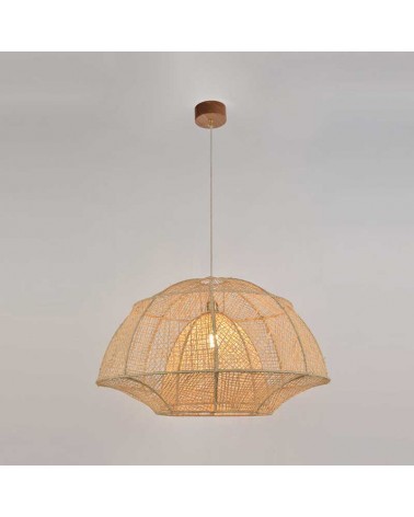 Ceiling lamp 78cm natural finish raffia E27