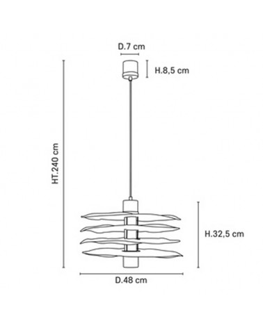 Lámpara de techo con 4 pantallas 48cm de lino acabado natural 2 casquillos R7S y GU10