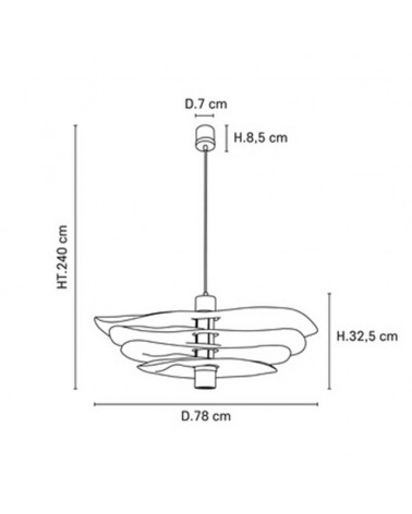 Lámpara de techo con 4 pantallas 78cm de lino acabado natural 2 casquillos R7S y GU10
