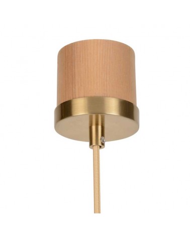 Ceiling lamp 78cm with 4 shades in natural finish linen 2 R7S and GU10 sockets