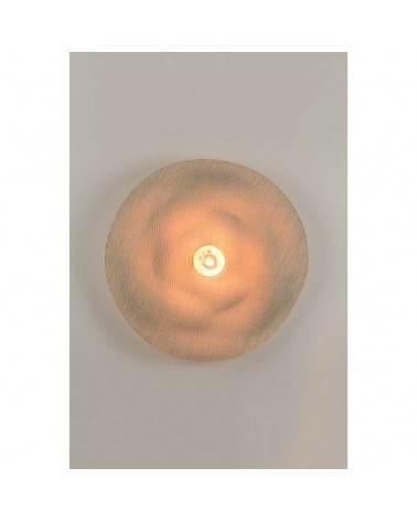 Wall light Linen and wood 58cm natural finish E27