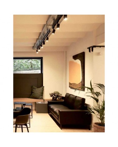 Foco de carril trifásico 6cm GU10 abatible Aluminio