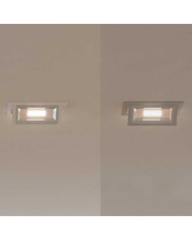 Recessed rectangular LED wall spotlight 23cm 40W 4100K tilting