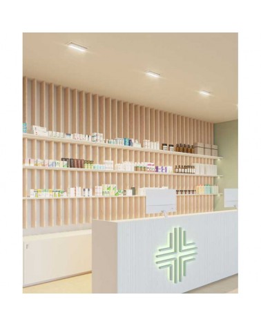 Recessed rectangular LED wall spotlight 23cm 40W 4100K tilting