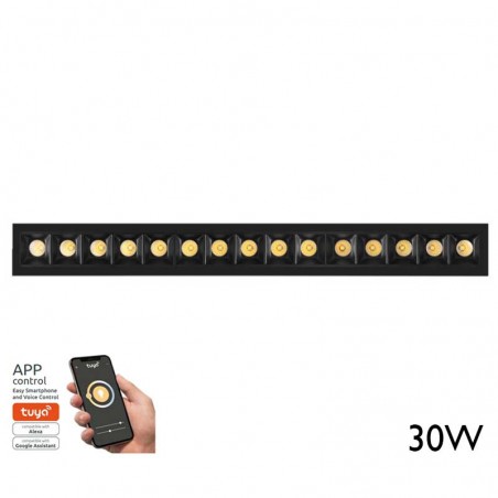 Linear LED Recessed Downlight 30W 30º 15 spotlights Adjustable Light 2700K-6000K
