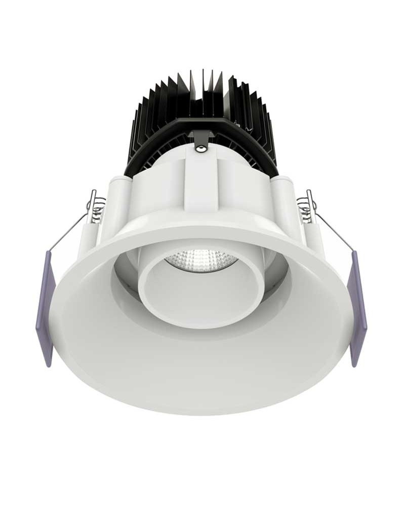 Downlight 10W LED 9cm round recessed 3000K IP32