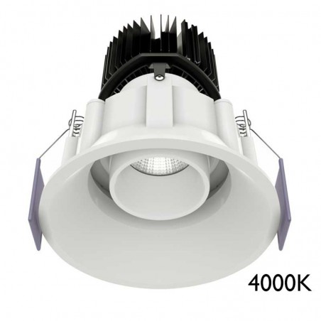 Downlight 10W LED 9cm round recessed 4000K IP32