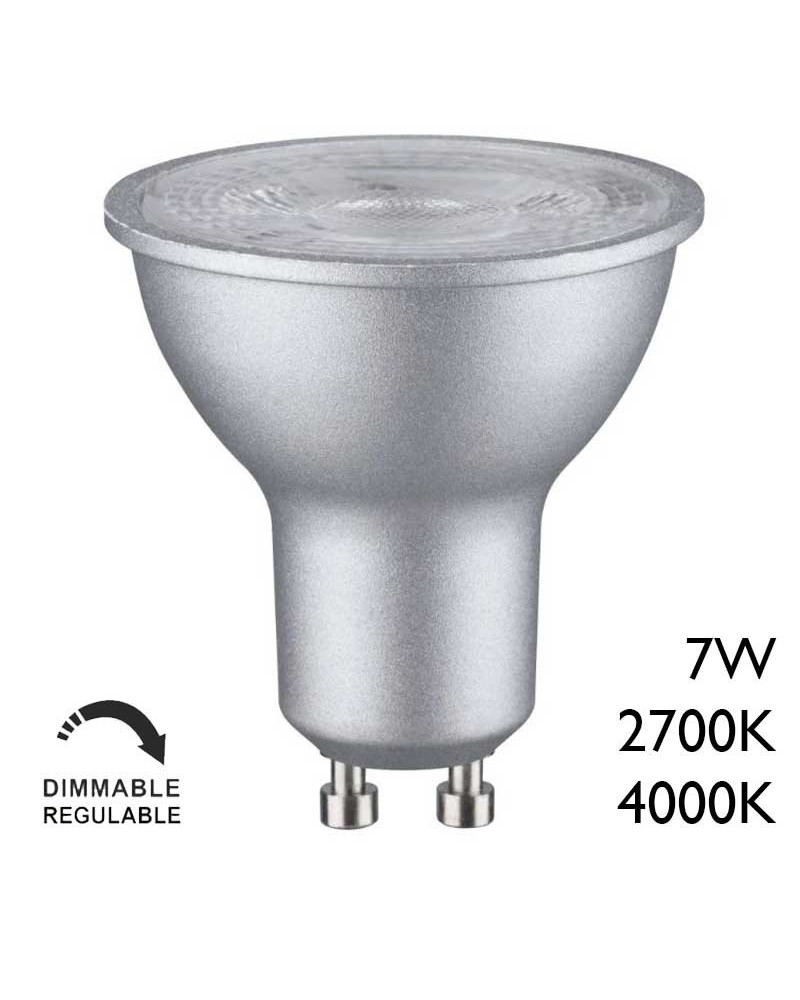 Dichroic LED Spot 7W chrome GU10 36º Dimmable