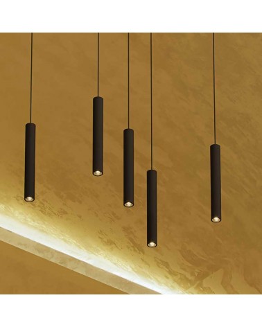 Ceiling lamp TUYA 2700K-4000K 6W LED cylinder black finish ceiling lamp with 25cm adjustable height