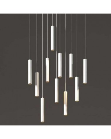 Ceiling lamp 6W LED cylinder chrome finish with 25cm TUYA adjustable height 2700K-4000K