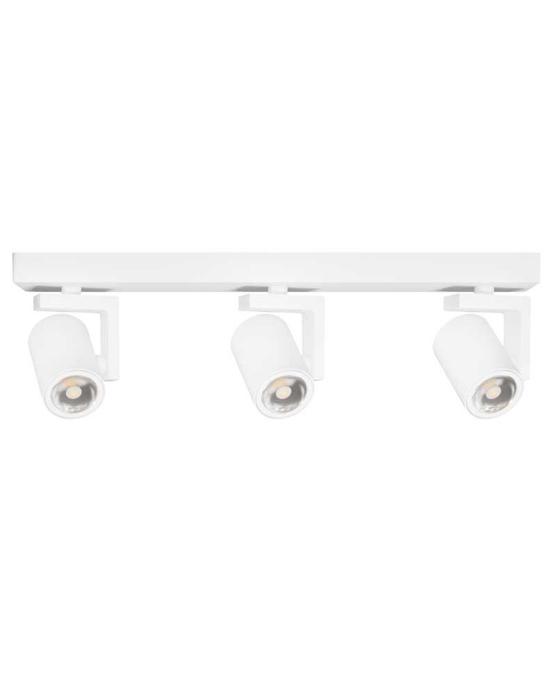 Strip with 3 adjustable cylinder spotlights 45cm aluminum GU10