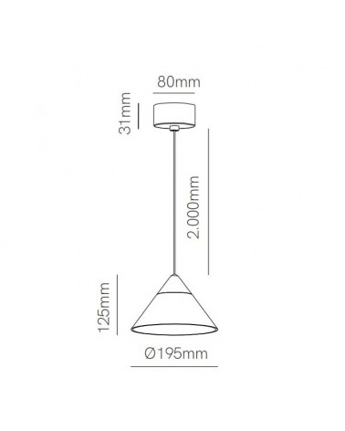 Surface ceiling lamp with white and transparent finish, 6W LED, 19.5cm diameter