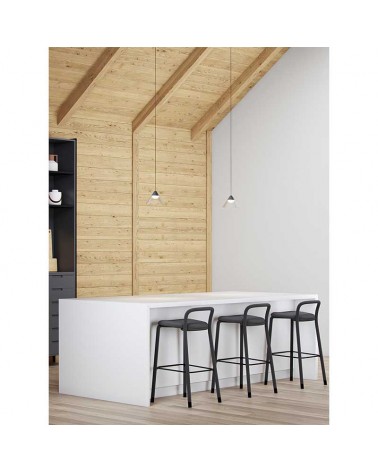 Surface ceiling lamp black and transparent finish LED 6W 19.5cm diameter