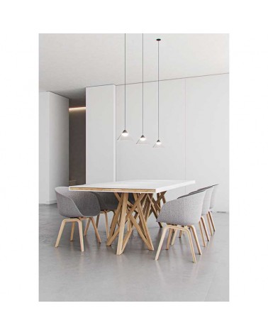 Recessed ceiling lamp with black and transparent finish, 6W LED, 19.5cm diameter